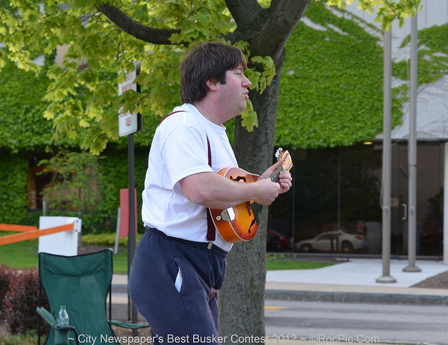 Brian Tomaszewski - Ukulele on a Unicycle at City Newspaper's Best Busker Contest 2012 held on East Avenue Rochester, NY