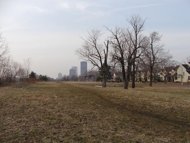 Picture Rochester skyline as seen from Broadway and Meigs St. Rochester NY March 22nd 2003 POD spring Picture Of The Day view picture photo image picture pictures photos images