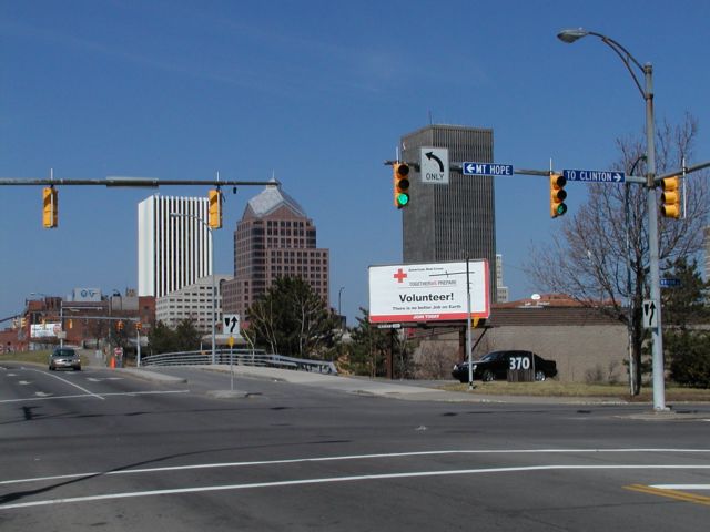 Picture Rochester Chapter American Red Cross wants YOU to volunteer call 585-242-4400 TTY 585-241-4464 or visit 50 Prince St, downtown Rochester NY skyline. Rochester NY New York March 30th 2003 POD spring Picture Of The Day view picture photo image picture pictures photos images