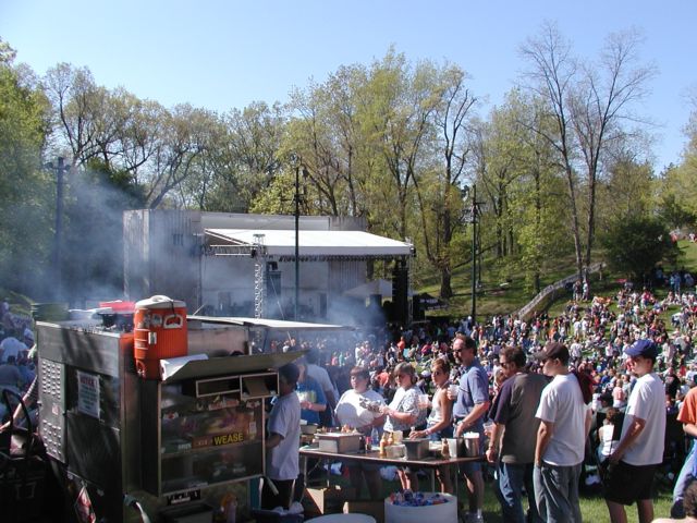 Picture Hot Dog Cart: Bad To The Bone! Hunger, the great equalizer, the masses gather around one of America's favorite mass qunatities supply stations the much loved and sought out Hot Dog Cart! There was also a concert going on with Rochester's own Space Trucker, and later Georger Thorogood and the Destroyers! Rochester NY Picture Of The Day from DigitalSter.Com & RocPic.Com spring summer fall winter pictures photos images people buildings events concerts festivals photo image at digitalster.com new images daily 2003 Rochester New York Spring I Love NY I luv NY Rochester New York May 20th 2003 POD spring view picture photo image pictures photos images