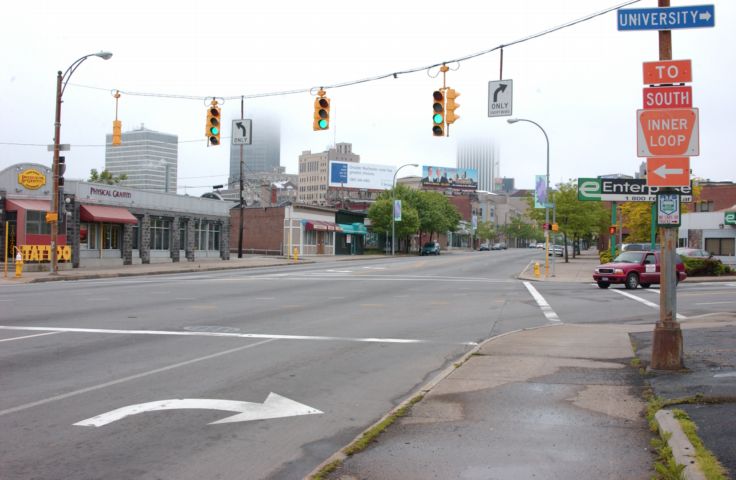 Picture Foggy Sunday East Main Street And University Avenue. Fresh 1:02 p.m. May 23rd 2004 POD. - Rochester NY Picture Of The Day from RocPic.Com spring summer fall winter pictures photos images people buildings events concerts festivals photo image at new images daily Rochester New York Fall I Love NY I luv NY Rochester New York Jan 2004 POD Winter view picture photo image pictures photos images