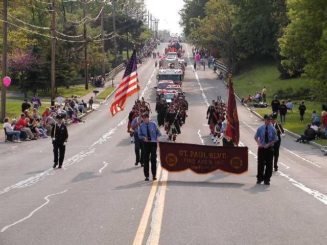Picture Remember: Freedom Is Not Free. Irondequoit NY Memorial Day Parade. I am a grad of W. Irondequoit, class of 1975. In this photo taken during the Sunday, May 25th 2003, 5:30 pm, Memorial Day Parade, the Saint Paul Blvd. Fire Department marches east on Titus Ave. to the town hall. Rochester NY Picture Of The Day from DigitalSter.Com & RocPic.Com spring summer fall winter pictures photos images people buildings events concerts festivals photo image at digitalster.com new images daily 2003 Rochester New York Spring I Love NY I luv NY Rochester New York May 26th 2003 POD spring view picture photo image pictures photos images