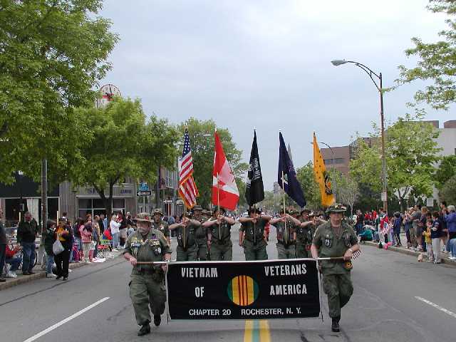 Picture Remember: Freedom Is Not Free. Vietnam Veterans Of America Chapter 20 Rochester NY, marching on East Ave during the Monday May 26th Memorial Day Parade held in Rochester NY. Rochester NY Picture Of The Day from DigitalSter.Com & RocPic.Com spring summer fall winter pictures photos images people buildings events concerts festivals photo image at digitalster.com new images daily 2003 Rochester New York Spring I Love NY I luv NY Rochester New York May 28th 2003 POD spring view picture photo image pictures photos images