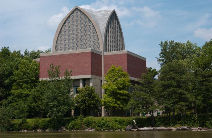 Picture - The U of R Interfaith Chapel As Seen From The Genesee River Trail. Fresh 2:39 PM. June 21st 2005 POD. - Rochester NY Picture Of The Day from RocPic.Com spring summer fall winter pictures photos images people buildings events concerts festivals photo image at new images daily Rochester New York Fall I Love NY I luv NY Rochester New York 2005 POD view picture photo image pictures photos images