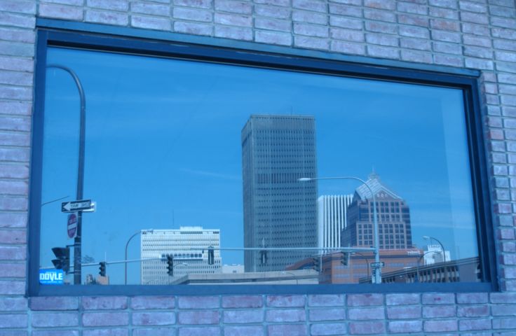 Picture  Reflected Skyline Rochester NY Sep 4th 2004 POD  - Rochester NY Picture Of The Day from RocPic.Com summer fall winter spring pictures photos images people buildings events concerts festivals photo image at new images daily Rochester New York Fall I Love NY I luv NY Rochester New York Jan 2004 POD Winter view picture photo image pictures photos images