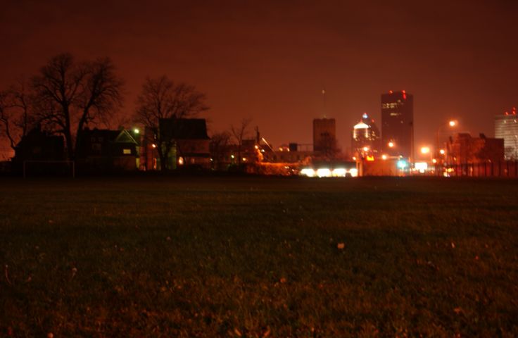 Picture - 6:53 PM Rochester NY Skyline  - Rochester NY Picture Of The Day from RocPic.Com fall winter spring summer pictures photos images people buildings events concerts festivals photo image at new images daily Rochester New York Fall I Love NY I luv NY Rochester New York Nov 2003 POD fall view picture photo image pictures photos images