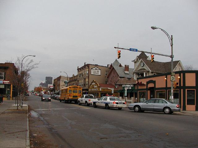 Picture Of The Day Rochester NY New York November 22nd 2002 Morning Rush Hour Monroe Ave View Of Dowtown Rochester Skyline From Monroe Avenue and Oxford Street Photo Photos Pictures Image Images