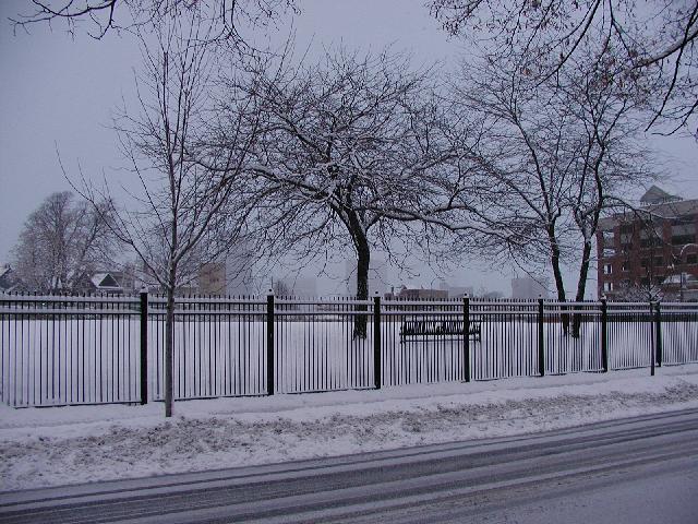 Picture Of The Day Rochester NY New York November 27th 2002 Dawn Monroe Ave - Averill Street Snowy Morning with a view Of Dowtown Rochester Skyline From Monroe Avenue Photo Photos Pictures Image Images