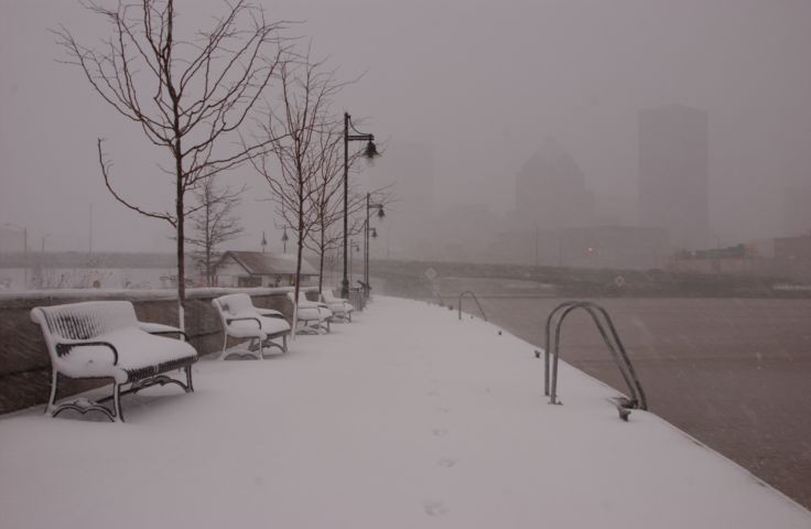 Picture - Fresh 8:50 AM Wind Driven Snow Genesee River Rochester NY Skyline - Rochester NY Picture Of The Day from RocPic.Com fall winter spring summer pictures photos images people buildings events concerts festivals photo image at new images daily Rochester New York Fall I Love NY I luv NY Rochester New York Nov 2003 POD fall view picture photo image pictures photos images