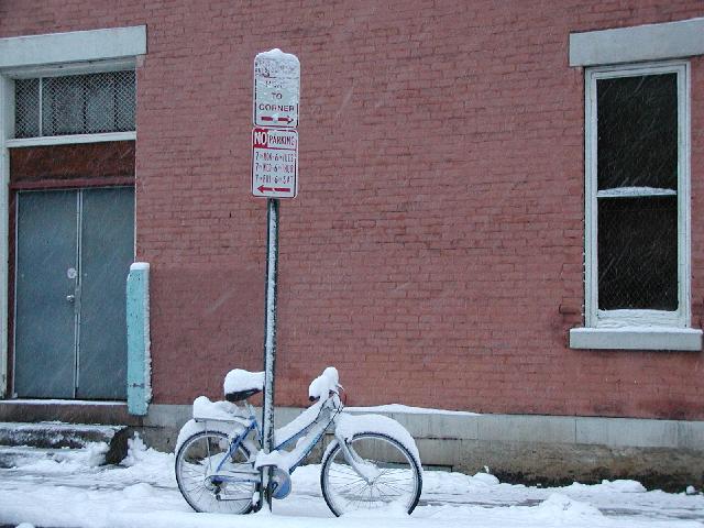 Rochester NY New York December 2nd  2002 POD Alternate Parking Meigs St And Monroe Ave Bicycle Alternative Parking Rochester NY Picture Of The Day Photo Photos Pictures Image Images