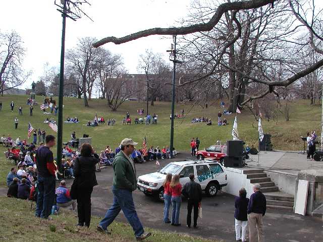 Rally 'Round America Highland Park view from the north side of the stage, where WHAM officials, and the days dignitaries would gather prior to taking the stage.