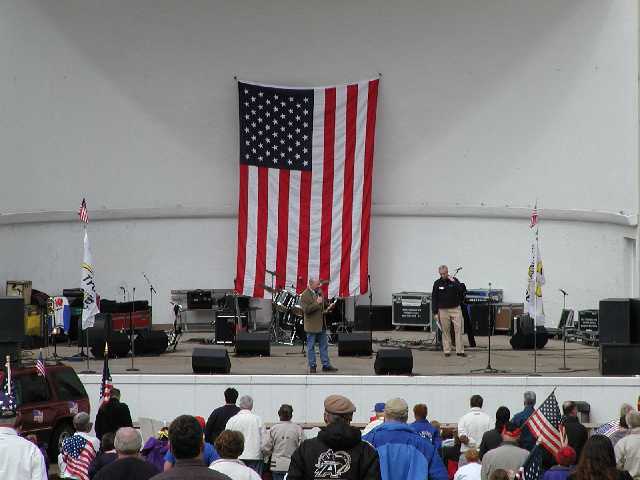 When Congressional Medal of Honor recipient  Gary B. Beikirch, speaks, people listen, as well they should.  Any person who declares that they are truely intrested in world peace, would be wise to learn more about Mr. Beikirch. Highland Bowl, Rochester NY, April 19th, 2003, WHAM's Rally 'Round America celebration. Image 56 of 60  -  32 kB