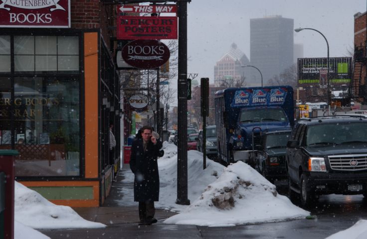 Picture WOKR TV 13's Doug Emblidge on Monroe Ave working on a story about web cams that will include RocPic.Com . Feb 12th 2004 POD. 24 hour fresh 1:35 PM. - Rochester NY Picture Of The Day from RocPic.Com winter spring summer fall pictures photos images people buildings events concerts festivals photo image at new images daily Rochester New York Fall I Love NY I luv NY Rochester New York Jan 2004 POD Winter view picture photo image pictures photos images