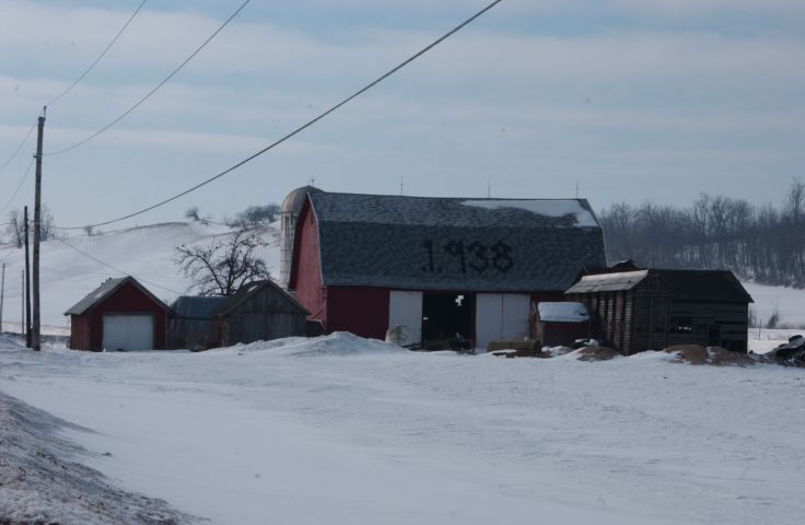 Picture 1938 Barn, Faas Road Farm, Manchester New York. Fresh 9:40 AM  RocPic.Com Feb 23rd 2004 POD. - Rochester NY Picture Of The Day from RocPic.Com winter spring summer fall pictures photos images people buildings events concerts festivals photo image at new images daily Rochester New York Fall I Love NY I luv NY Rochester New York Jan 2004 POD Winter view picture photo image pictures photos images