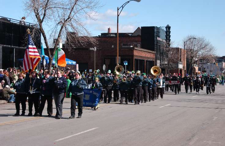 Picture Happy St. Patrick's Day Savannah Cellar Savers Marching Brass Band. Mar 17th 2004 POD. - Rochester NY Picture Of The Day from RocPic.Com winter spring summer fall pictures photos images people buildings events concerts festivals photo image at new images daily Rochester New York Fall I Love NY I luv NY Rochester New York Jan 2004 POD Winter view picture photo image pictures photos images