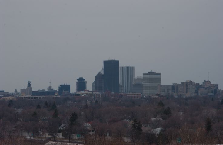 Picture Spring rain, Rochester NY Skyline. Fresh 11:47 AM Mar 25th 2004 POD.  - Rochester NY Picture Of The Day from RocPic.Com winter spring summer fall pictures photos images people buildings events concerts festivals photo image at new images daily Rochester New York Fall I Love NY I luv NY Rochester New York Jan 2004 POD Winter view picture photo image pictures photos images